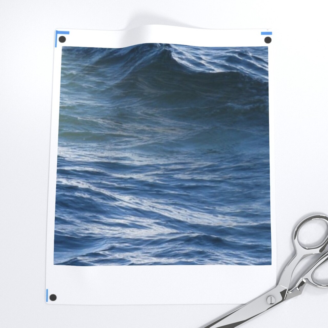 Ocean Water Sea Waves Blue Nautical Aquatic Custom Printed Fabric by Spoonflower Various Fabrics by the Yard or Fat Quarter